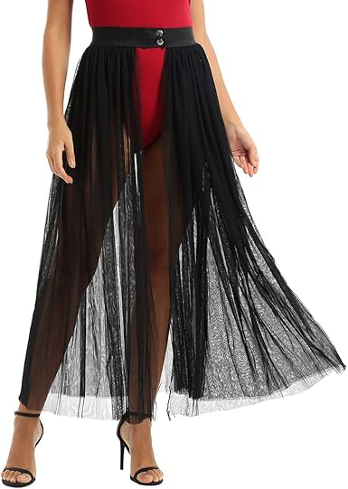 transparent maxi skirt