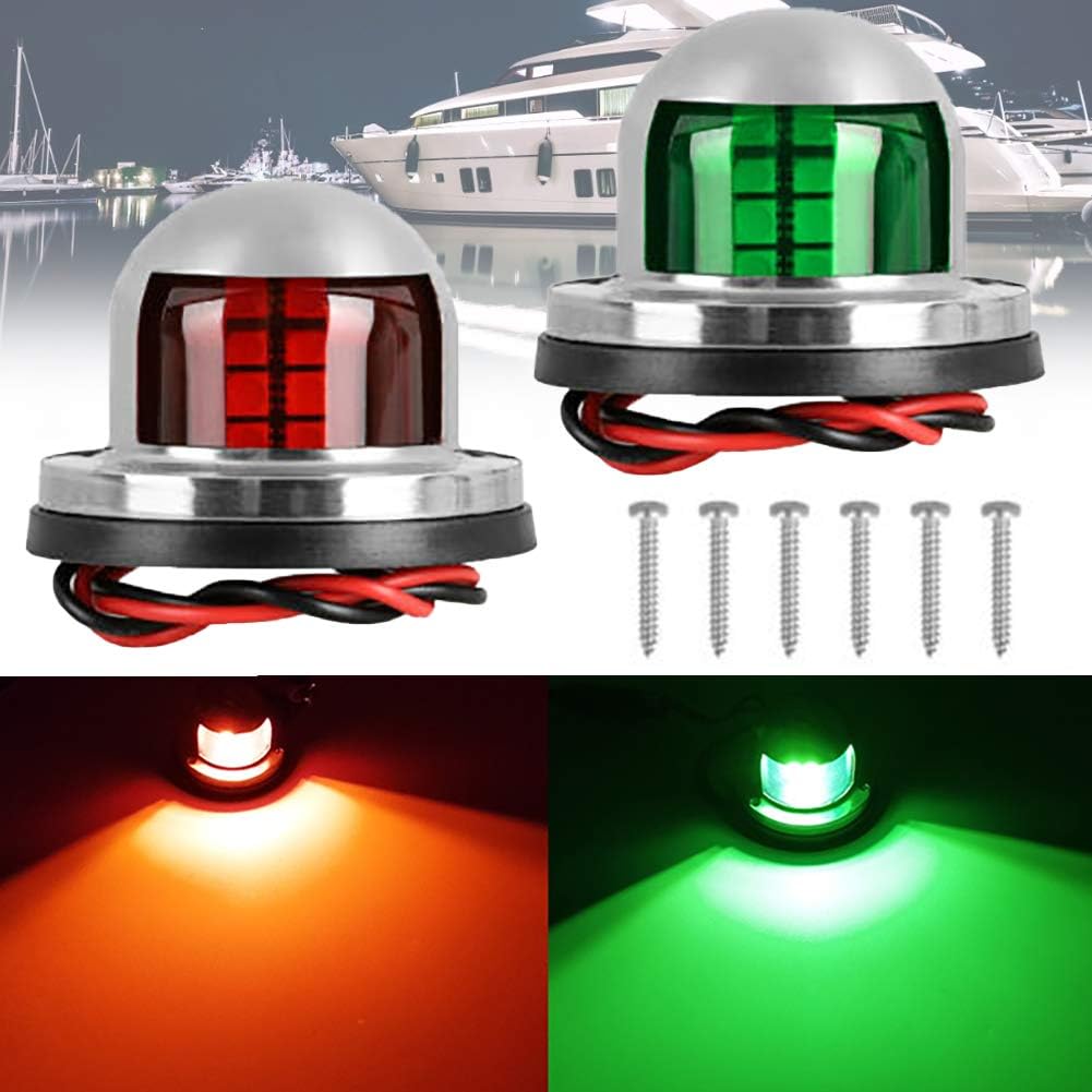 Airymap 2pcs Feux de Navigation pour Bateau Lampe de signalisation 12V Sidelight pour Accessoire