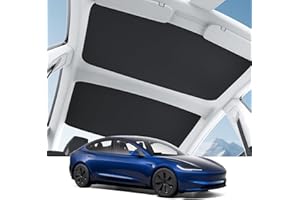 Motrobe 2026 Tesla Model 3 Highland Sunshade Roof [No Sag No Gaps] Glass Roof Sun Shade [Ice-Crystal Coatings] Sun Protection Heat Insulation Sunshade Model 3 Highland Accessories Black