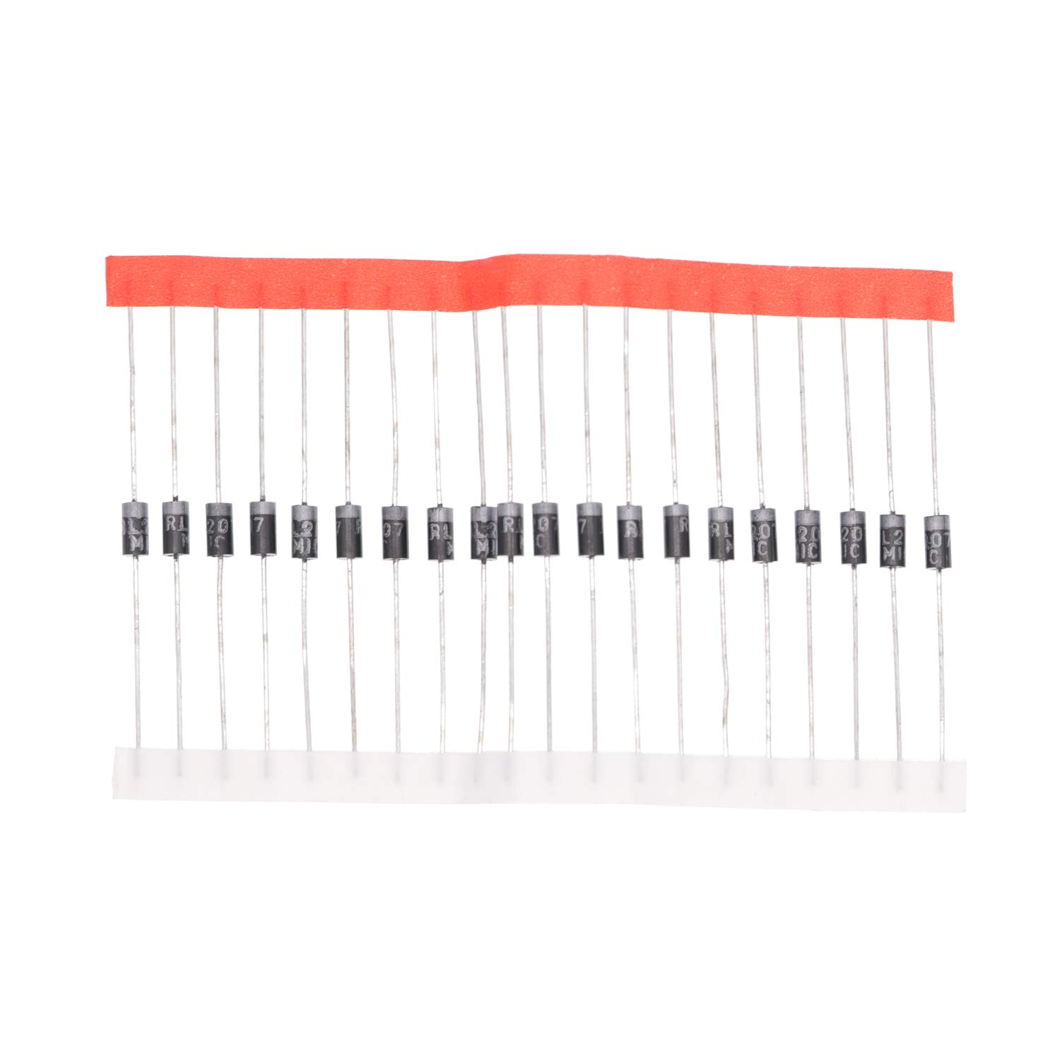 HUABAN 50PCS RL207 Rectifier Diode 2A 1000V DO-15 (DO-204AC) Axial 2 Amp 1000 Volt