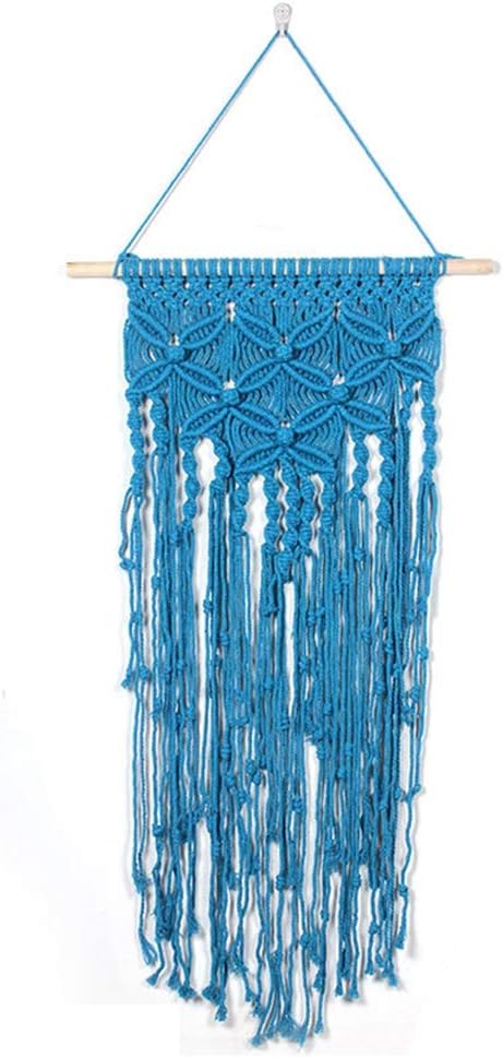 YURASIKU Hand-Woven Cotton Line Butterfly Pattern Bohemian Tapestry Macrame Wall Hanging Living Room Sofa Background Wall Decoration 5 Colors