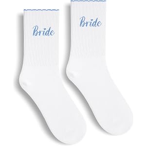 Etercycle Ruffle Bride Socks, Soft Cotton Wedding Sock Bridal Shower Gifts | Bride to Be Socks For Women, Cute Frilly Engagem