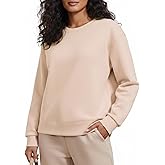 PINSPARK Soft Crewneck Sweatshirt for Women Long Sleeve Lightweight Pullover Yoga Casual Sweatshirts