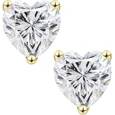 BREN Moissanite Earrings - 0.6ct-4ct D Color Lab Created Imitation Diamond Earrings Studs Handmade 925 Sterling Silver Earrings Solitaire Moissanite Stud Earrings for Women Christmas Gifts