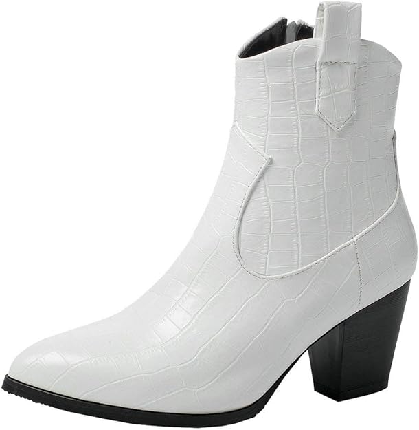 Cowboystiefel Damen Mit Nieten - Western Stiefeletten Vintage Lederlook