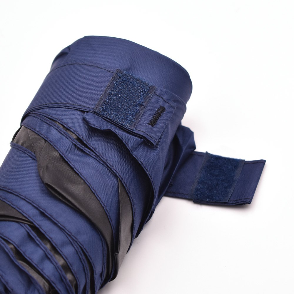 OutMorgo Mini Sun&Rain Umbrella Compact Small Lightweight Umbrella for Women Kids,Fit in Purse 23 Colors - Dark Blue