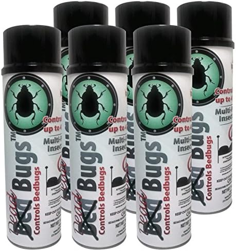 Dead Bugs Bed Bug Killer Spray Bed Bug Spray Bed Bug Treatment and Multi-Purpose Insect Aerosol spray - 6 Aerosol Spray Cans (16 Oz per can)