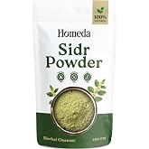 Homeda Sidr Powder for Hair (7oz) Sider Sedr Leaf Powder, Qasil Cleanser | Ziziphus Spina Christi, Single Ingredient, Sun Dried | سدر مطحون للشعر | Jujube Lote Cleanser, No Sulfates Or Fillers (200g)