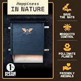 WildYard Complete Bat House Outdoors Two Chamber Cedar 75 Bats Easy Install view 2