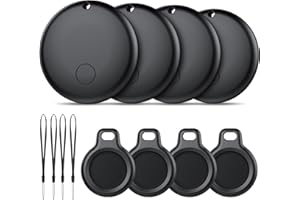 AJBLG Android Air Tracker 4 Pack, Bluetooth Tracker Tags, Work with Google Find My Device App (Android Only), Smart Tags for Luggage, Wallet, Vehicles, Keys (Not for iOS)