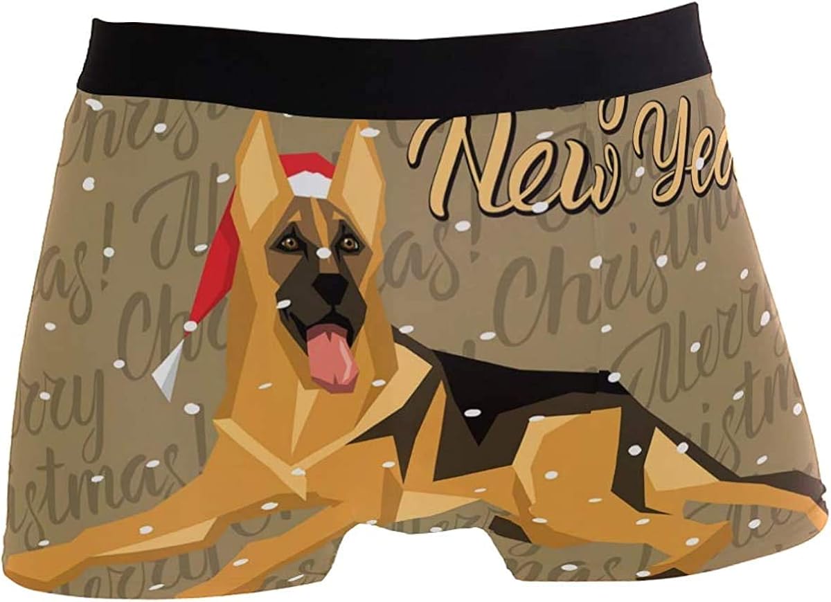 Christmas Boxers Mens Funny Boxers Briefs, Novelty Boxers for Men Soft