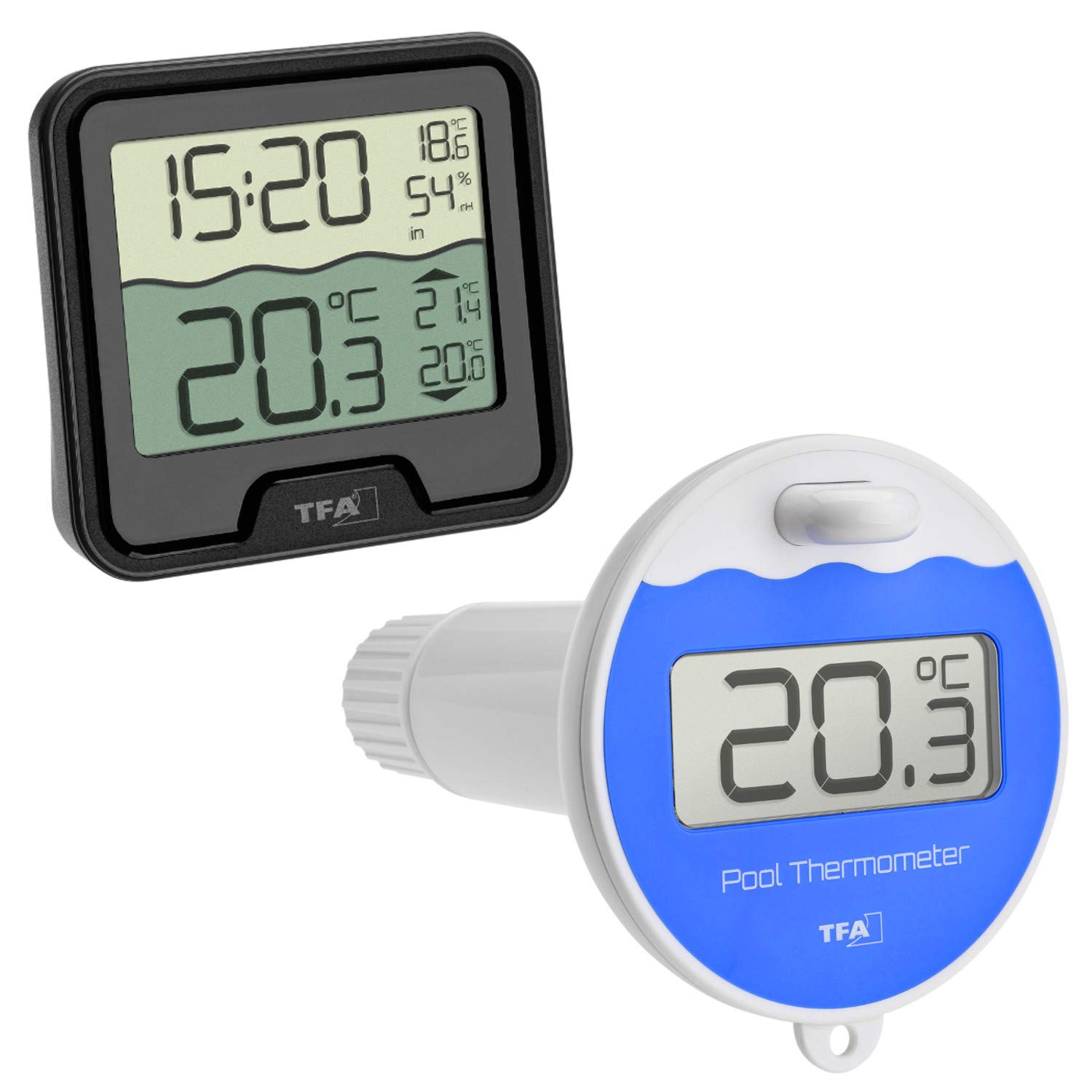 TFA-Dostmann 30.3066 Marbella Wireless Pool Thermometer (black with batteries)