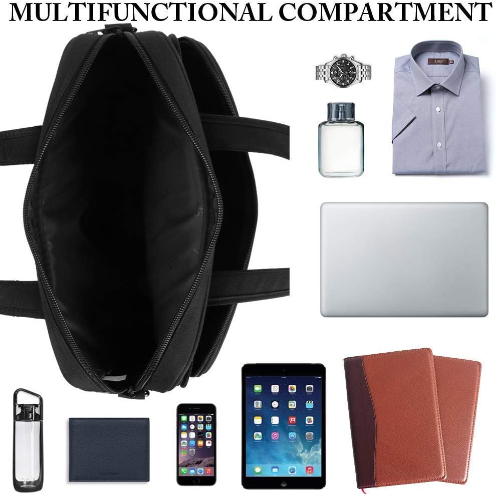 Laptop Bag 15.6 Inch, Laptop Briefcase Business Office Bag for Men Women, Water Resistant Durable Shoulder Messenger Bag for Notebook Computer MacBook Acer HP Dell, Black: Computers & Accessories