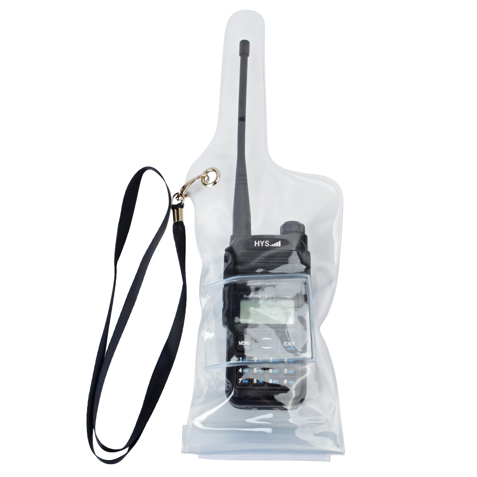 UAYESOK Waterproof VHF Radio Case Holder Handheld Marine Walkie Talkie Carry Pouch Holster Cover Bag for Baofeng Motorola Kenwood Icom Midland President Yaesu Portable Boat Two Way Radio