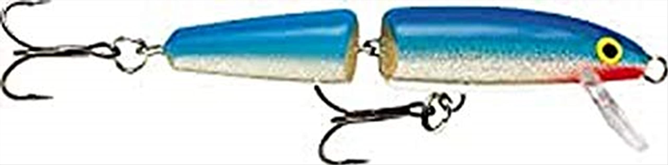 Rapala Jointed Lure with Two No. 5 Hooks, 1.5-2.1 m Swimming Depth, 9 cm Size, Blue