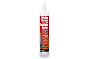 Meeco's Red Devil 121 Gray Furnace Cement & Fireplace Mortar - High-Temperature Silicate Cement for FireBrick, Gasketing, Mortar Joints & Wood Stoves (10.3 fl oz Cartridge) - Made in The USA