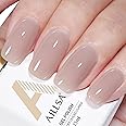 AILLSA Nude Gel Polish Secretly Love Translucent Gel Nail Polish Sheer Grey Jelly Gel Polish Long Lasting Senior Ash Neutral Color Pastel Nails Soak Off U V Gel for Nail Art at Home 0.51 Oz GB135