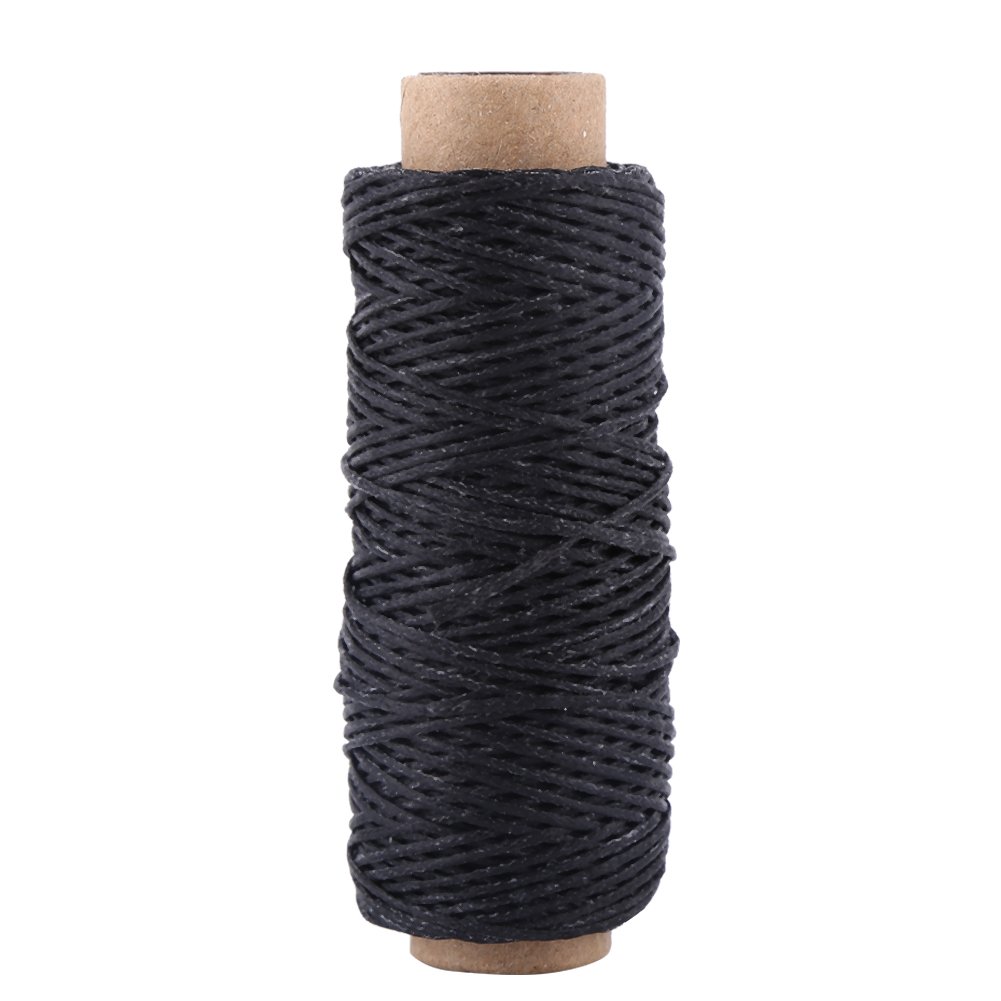 Wifehelper 150D Extra Strong Upholstery Repair Sewing Thread Kit - Leather Sewing Waxed Thread Cord - Black