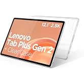 Lenovo Tab Plus Gen 2 - Entertainment Tablet and Clear Case - 12.1&Prime; 2.5K IPS Touch Display - 120Hz - MediaTek Dimensity 7400 CPU - 8GB Memory - 256GB UFS Storage - Integrated Arm Mali-G615 MC2 GPU