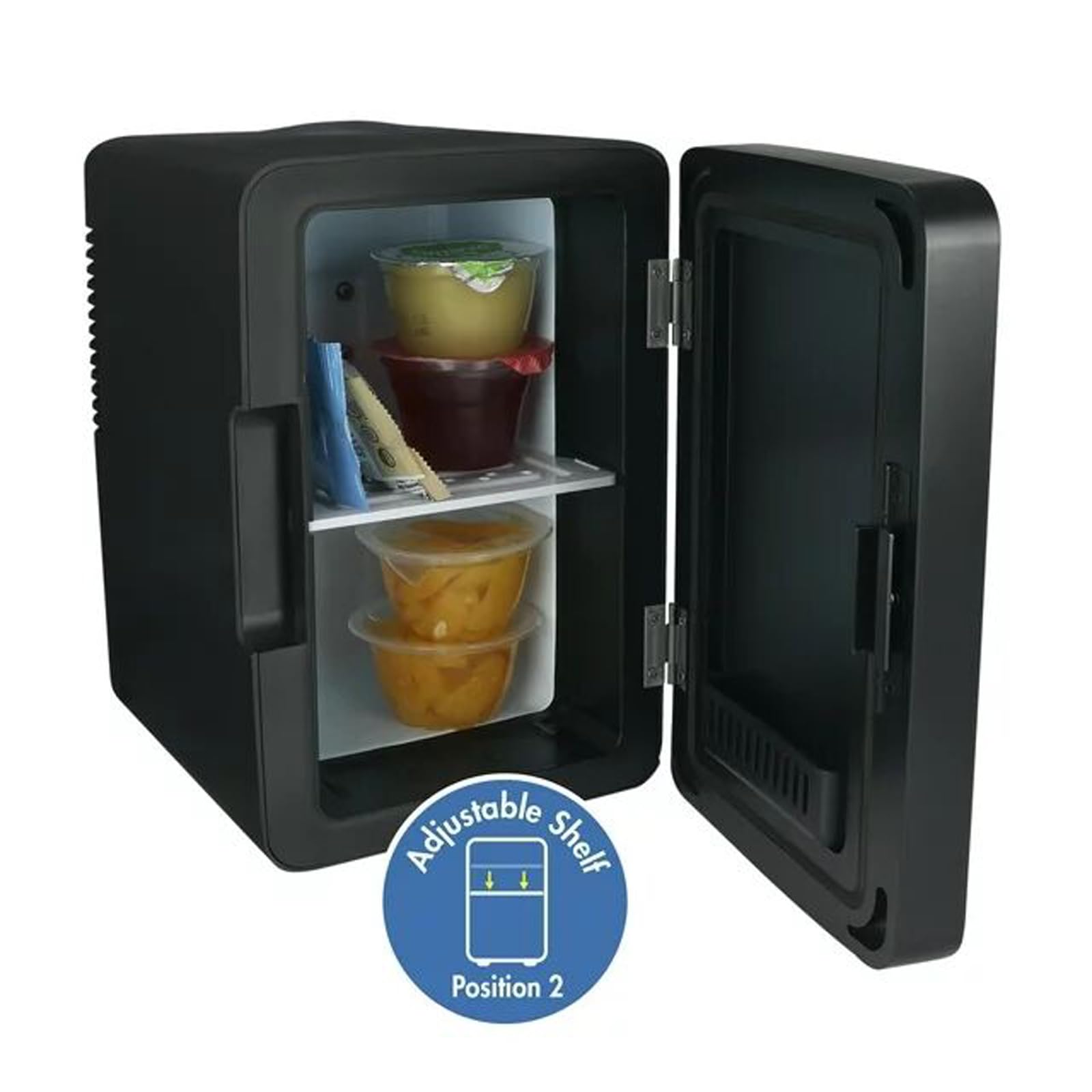 Living Enrichment Mini Fridge 6L, Skincare Fridge Cooler or Warmer, AC DC Powered, Portable Small Refrigerator for Skincare, Cosmetics, Home, Office and Car, Black