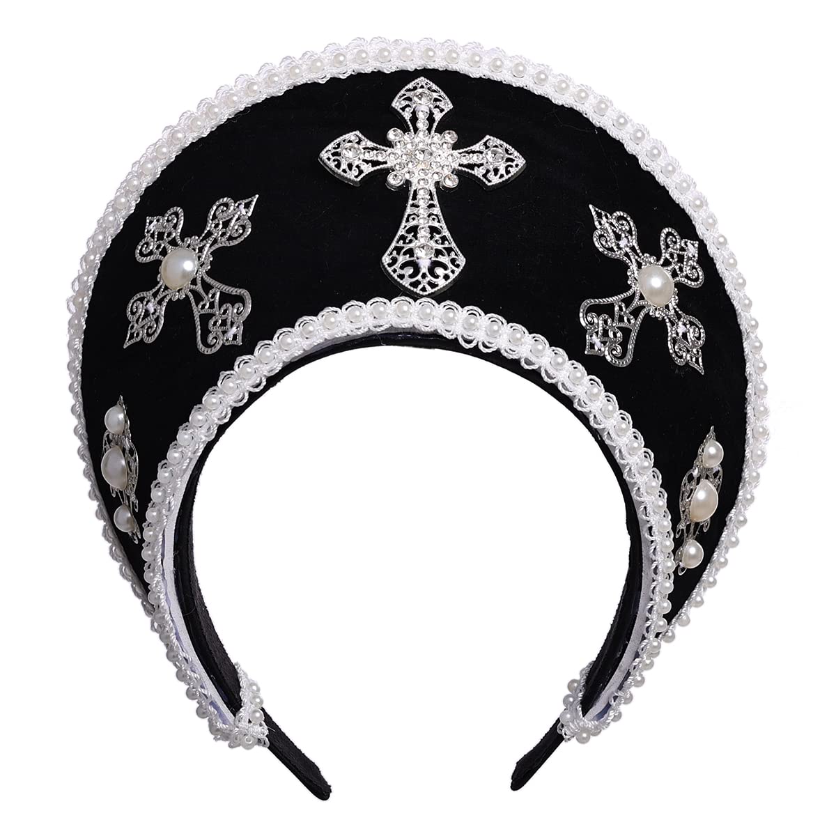 GRACEART Anne Boleyn Hat Headpiece Elizabethan Headwear Tudor Coronet Hood Hat