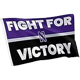 Desert Cactus Northwestern University Flag - 3 x 5 Feet NU Wildcats Banner, Indoor/Outdoor Durable Fabric Display (Style F)