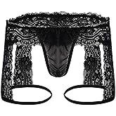 VELLRYU Men's Lace Lingerie Underwear - Boxer Briefs with Support Pouch Design for Crossdressing | Sexy Panties