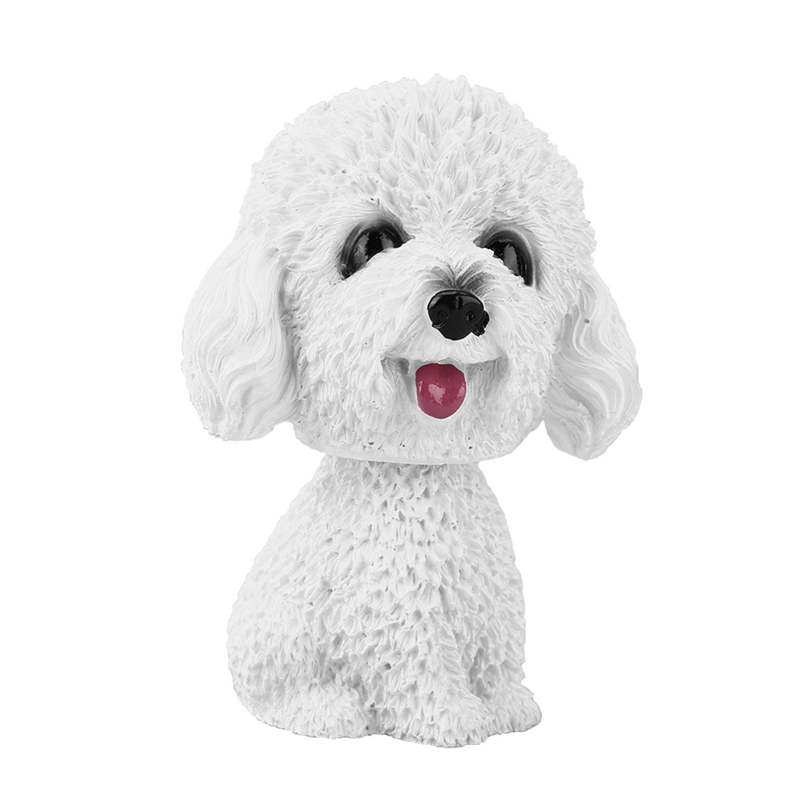 Atyhao Car Interior Shaking Head Dog, Simulation Shaking Head Dog Decor Bobble-Head Toy for Car Interior Dashboard Ornament(Teddy)