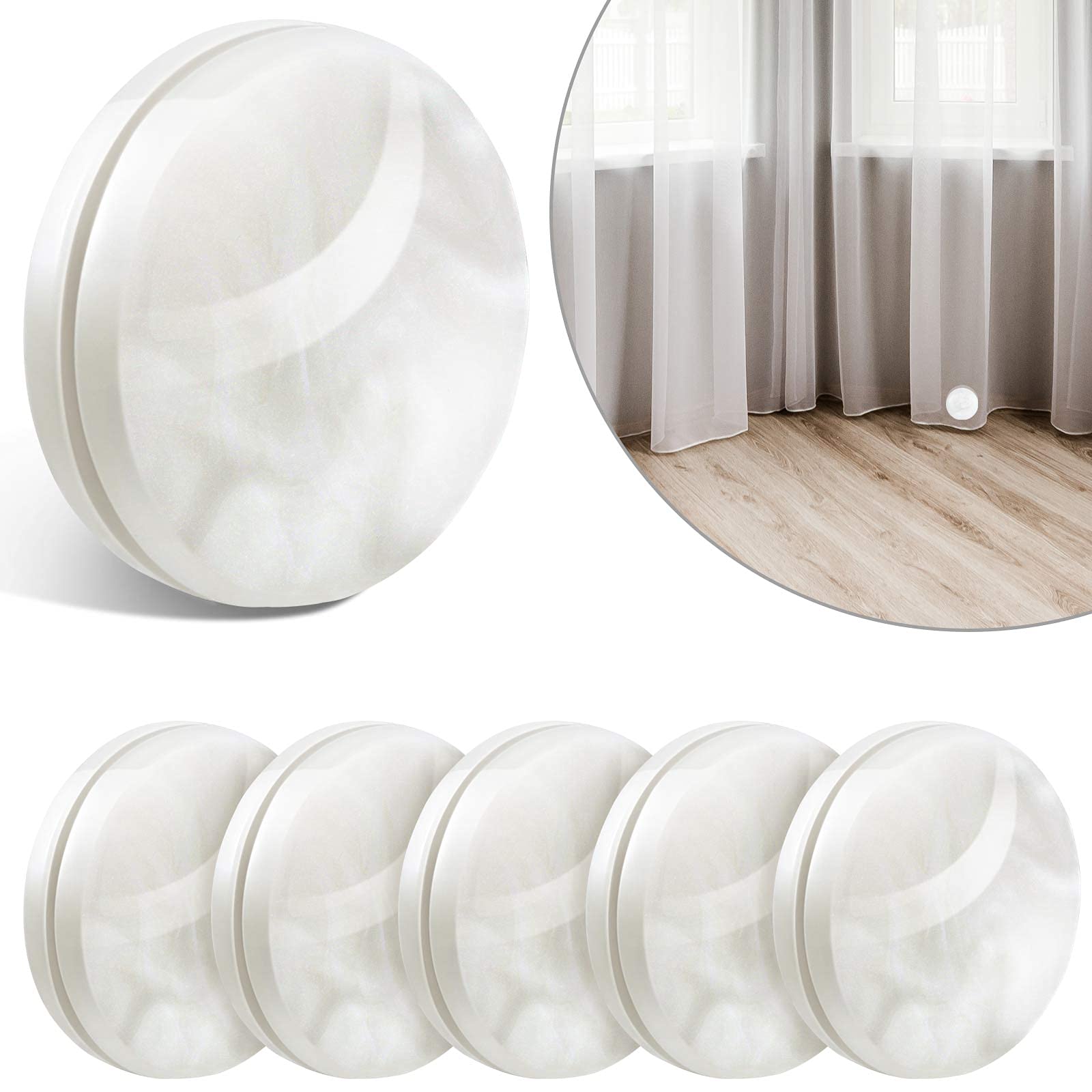 6 Pairs Magnetic Curtain Weights Waterproof Shower Curtain Magnet Weights Bottom Drapery Weights Window Curtain Pendant Weights for Tablecloth Shower Curtain Liner to Stop from Blowing (White)
