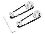 SHCEEC 2PCS Set 2GT Aluminum Timing Pulley 20&40