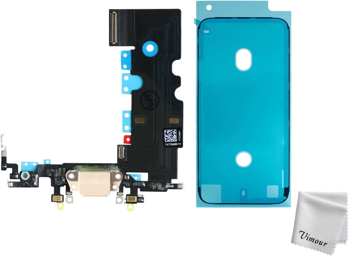 Vimour OEM USB Charging Port Dock Connector Flex Cable Replacement for iPhone 8 4.7 Inches (Rose Gold)
