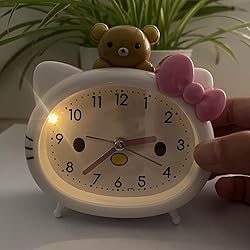Fuxizest Cute Cat Alarm Clock, Kawaii Alarm