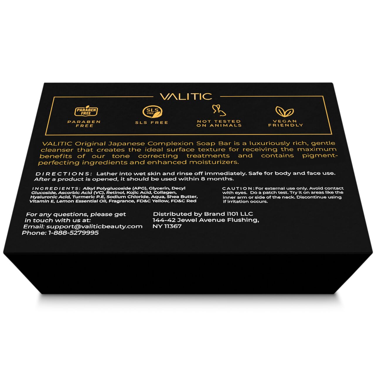 VALITIC Brightening Lemon & Turmeric Kojic Acid Soap with Vitamin C, Retinol, Collagen - Original Japanese Complex Infused with Hyaluronic Acid, Vitamin E, Shea Butter, Castile Olive Oil (2 Pack)