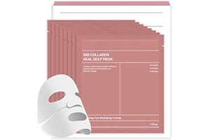 Bukamkom Collagen Hydrogel Face Mask (8 Pcs) | Overnight Sheet Mask for Deep Hydration, Soothing & Firming | Transparent Gel 