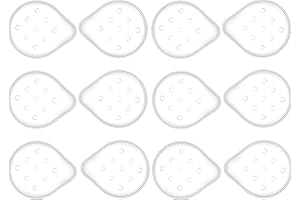 MNIXY UC 12 Pieces Plastic Ventilated Eye Shields Plastic Eye Coverings with Small Hole Transparent Eye Protections Breathable Eye Care Supplies for Patient, One Size