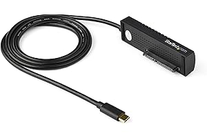 StarTech.com USB C to SATA Adapter Cable, External Hard Drive Cable for 2.5 and 3.5 Inch SSD/HDD Drives, USB 10Gbps to SATA I