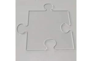 Kingria 4 in1 Board Puzzle Piece Serving Router Template for Woodworking 1/4'' Thick DIY Router Template Acrylic Inlay Templa