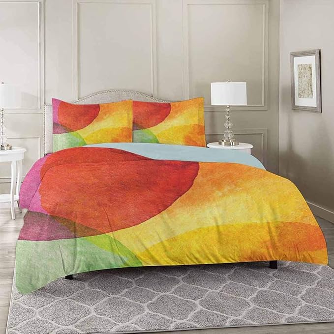 YUAZHOQI Abstract Bedding Duvet Cover Sets Full, Abstract Watercolor