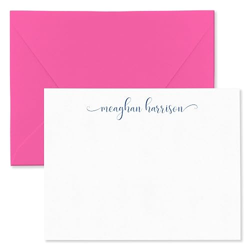 Personalized Stationary Note Cards and Envelopes for Women with Name in ...