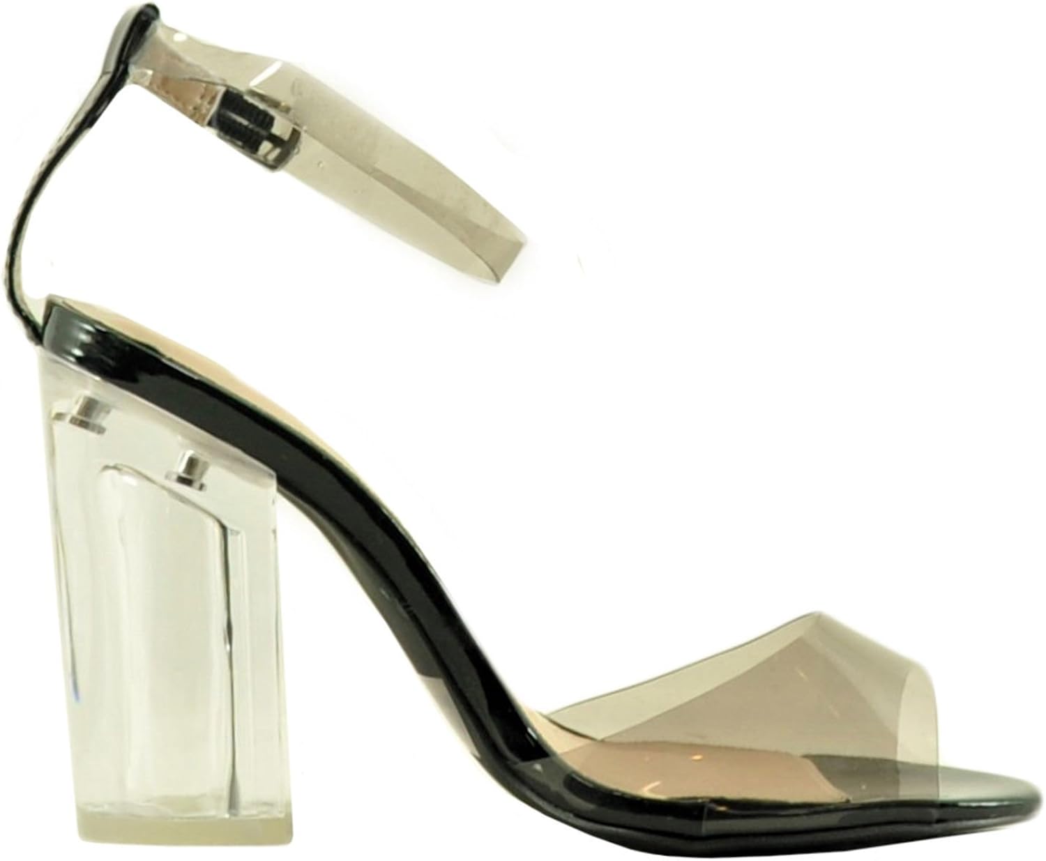 qupid leopard block heels