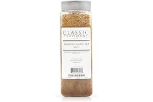 Classic Provisions Spices, Smoked Coarse Sea Salt - 35oz Shaker - Ideal for Spice Blends, Meat Rubs, Soup, Vegetables and more
