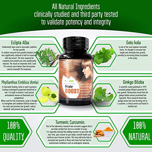 HR Organic Hair Growth Supplements Thicker, Fuller, Longer Hair Pills