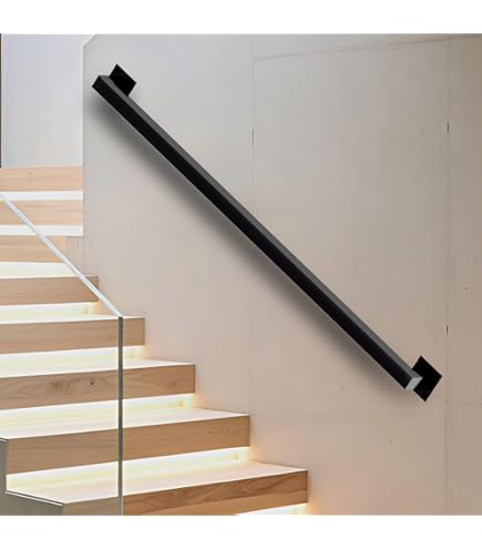 thumbnail image 2 of ELSA Anodized Aluminum Staircase Handrail – Inox Color, Stainless Steel Look, 10ft, USA Made 2 of 3