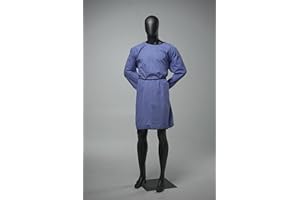 TN TRUNKNETS INC Pack of 2 | Reusable Isolation Industrial Gowns Longsleeve with Elastic Cuffs, Long XL Size, Blue | PPE Protective Isolation Gowns | 65% Polyester and 35% Cotton