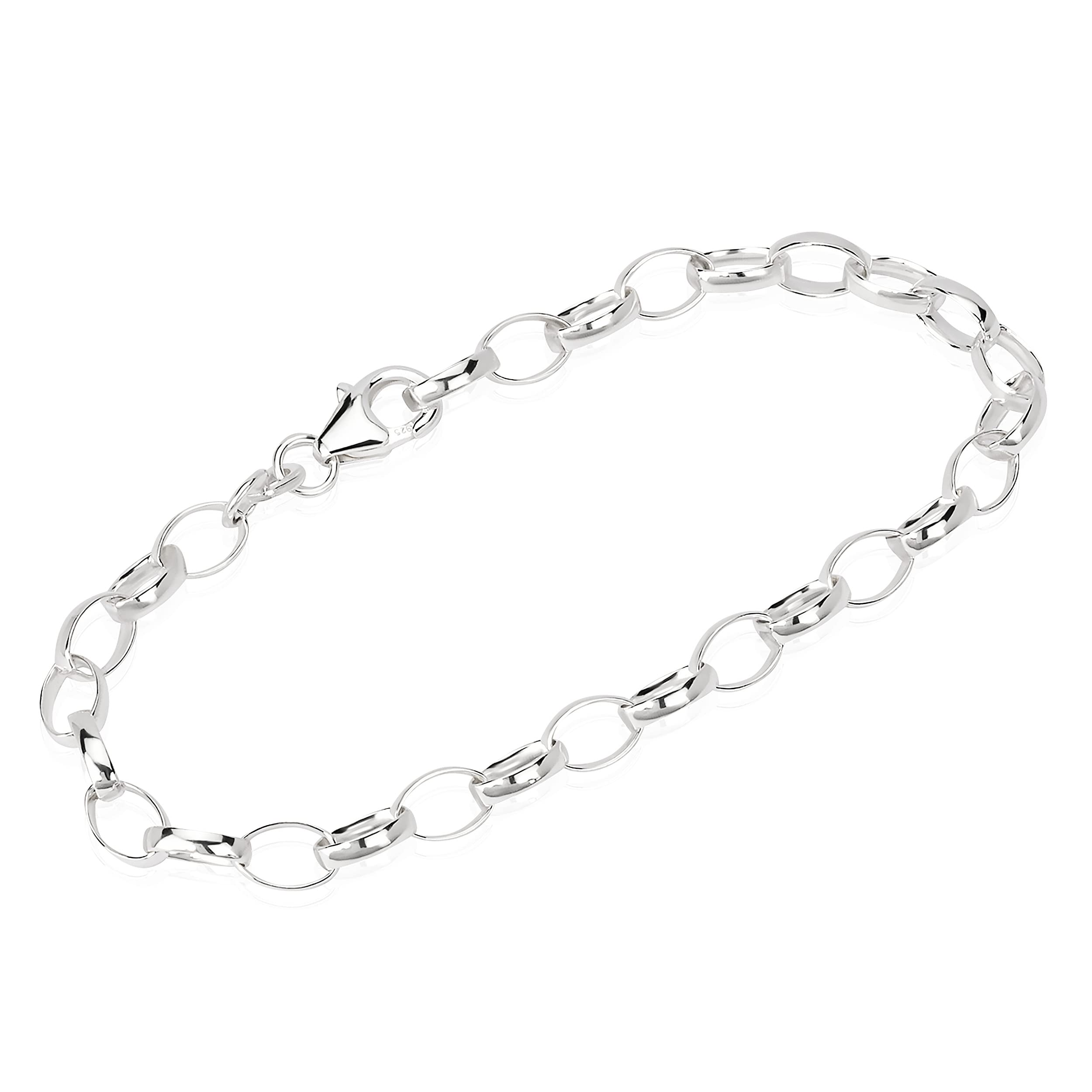 NKlaus 19cm 925 sterling silver charm bracelet pea chain charm 1871