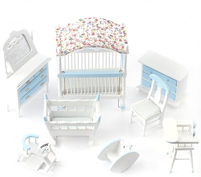 dolls house nursery set