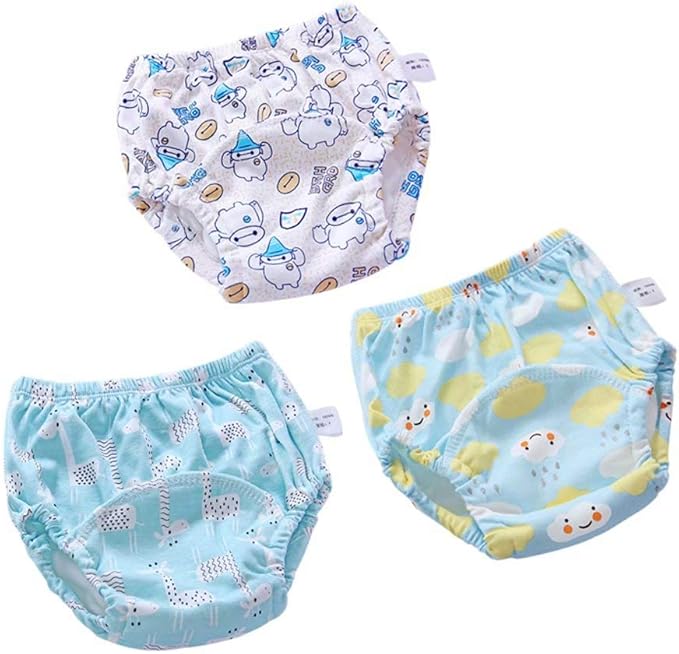hefeilzmy 3Pack Potty Training Pants for Baby Toddler Cotton Breathable