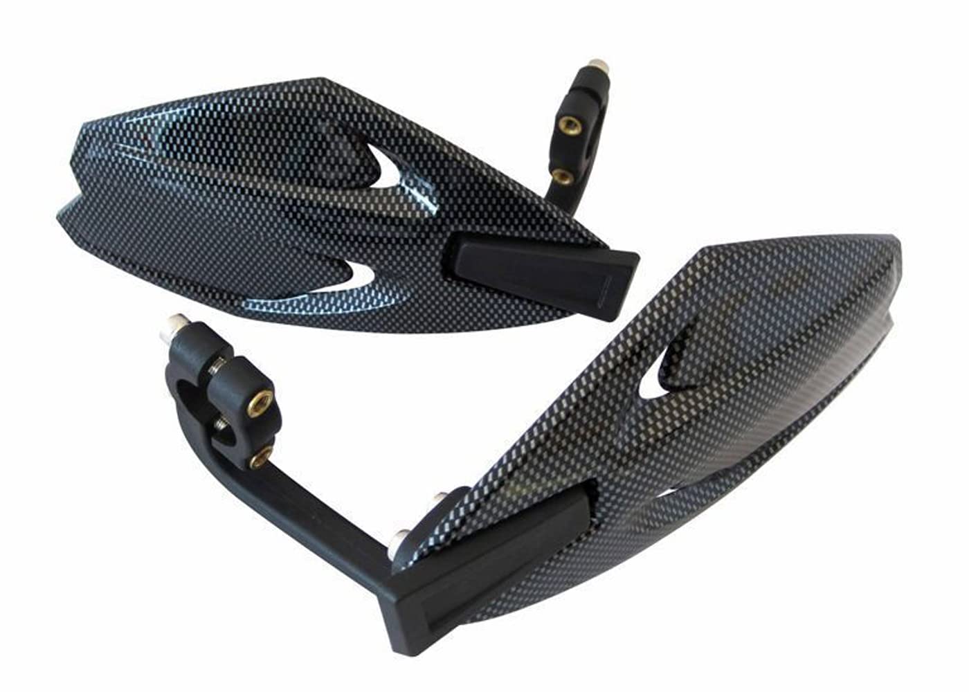 Upgrade Your Motorcycle with Carbon Look Handguards - Universal Fit for 7/8” Inch (22mm) Handlebars - Ideal for Naked Bikes, Quads, Supermotard, and More!"