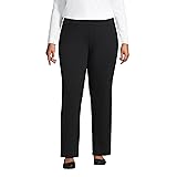 Lands' End Womens Starfish Straight Pants Black