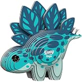 EUGY Stegosaurus 3D Puzzle, 32 Piece Paper Craft Kit for Kids 6+ | Screen Free Build, Finishes In About 30 Minutes, Pre Cut Parts, No Scissors Needed, Fun Facts Card, Stands As Shelf Decor